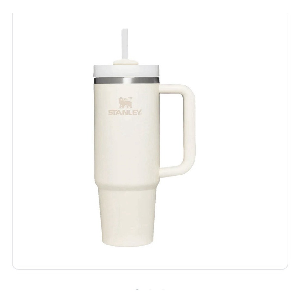 Stanley Quencher H2.0 FlowState Tumbler 40 oz Cream Handle Straw Insulated‎